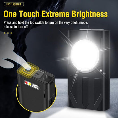 UniqueFire V7 Mini EDC Rechargeable Flashlight 1100 High Lumens, 365nm UV Blacklight 10 Modes Multi-Color Light Source, Small Pocket Keychain Flash light with Magnetic