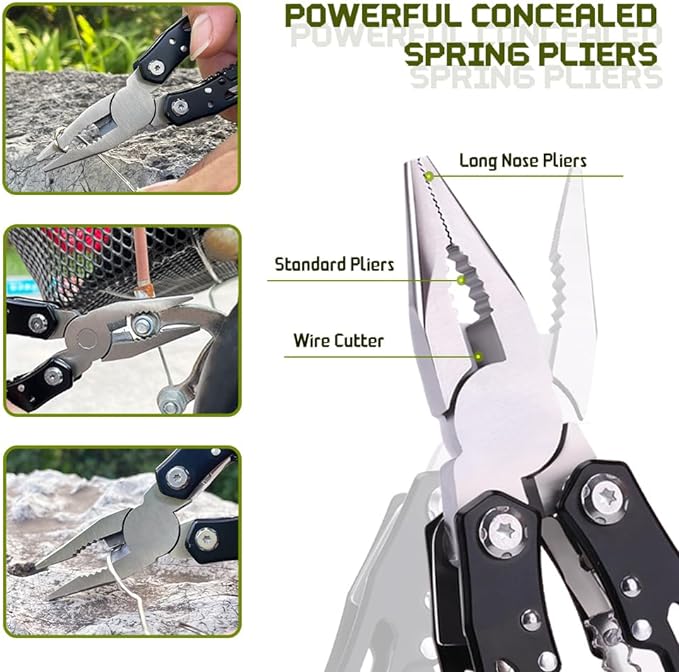 14 in 1 Multitool Pliers Gives One Whistle as a Gift, Professional Pocket Pliers from Wife Daughter to Father Boyfriend Husband on Christmas, Birthday, Valentine's Day, Father's Day - Samest