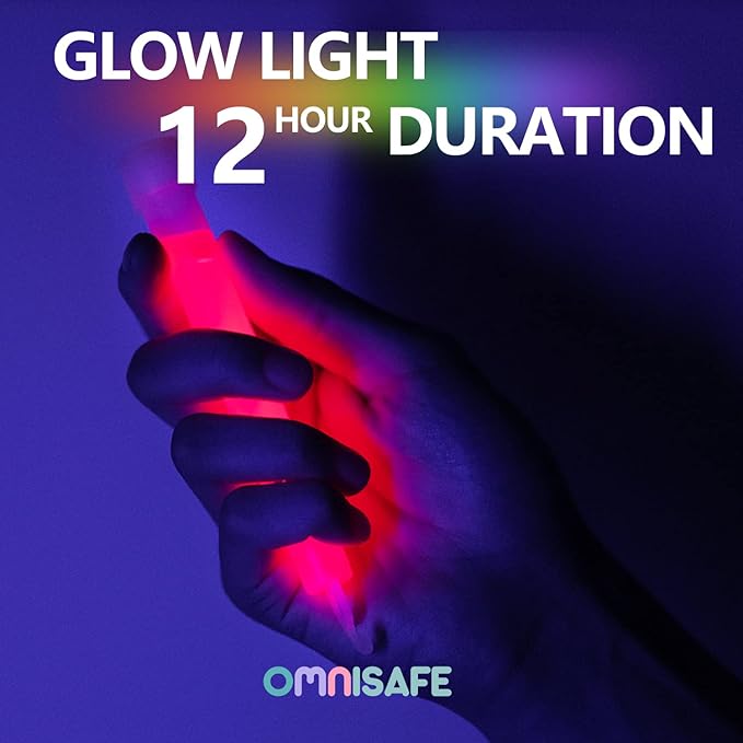 24+24 Ultra Bright Large Glow Sticks & Octagonal Glow Sticks, Multi Use Colourful Glowsticks for Parties, Camping, Emergency Glow Sticks For Blackout, Long-lasting Lighting Waterproof and