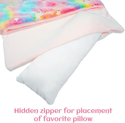 Sleeping Bag for Kids Glow in The Dark Slumber Bag for Girls and Boys Toddler Nap Mats, 62" x 28" Soft and Comfortable for Sleepover, Daycare, Preschool, Kindergarten
