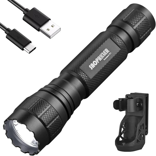 Tactical Flashlight 1200 High Lumen Duty Belt Flashlight for Law Enforcement, Premium Police Flashlight with Holster for Duty Belt,led Flashlight Small -Sentinel-X1