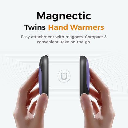 OCOOPA 2in1 Magnetic Rechargeable Hand Warmers, Electric Pocket-Sized Handwarmers, Light Sleek Stylish, UL Certified, 3 Heat Settings, Electronic Gifts for Men, Women Purse Must Haves, UT3 Lite