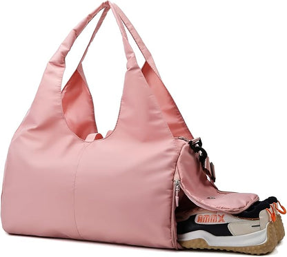 Sports Gym Bag with Wet Pocket and Shoes Compartment Travel Duffel Bag for Women and Men