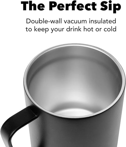 MiiR, Camp Cup, Vacuum Insulated, Stainless Steel with Slide Lid, BPA Free, Black, 12 Fluid Ounces