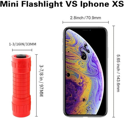 6-Pack Small Mini Flashlight Set, 5 Colors, COB LED Handheld flashlight with Lanyard,18-Pack AAA Battery Included for Kids/Night Reading/Party/Camping/Emergency/Hunting
