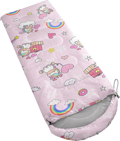 Camping Sleeping Bags,Mermaid Horse Butterfly Starry Sky 3 Season Warm & Cool Weather,Lightweight,Waterproof Sleeping Bags for Adults & Kids,Traveling,and Outdoors,Camping Gear Equipment