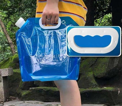 Collapsible Water Storage Container Bag, Portable Camping and Emergency Water Jug with Spout for Hydration, Outdoors, and Disaster Preparedness (10L)