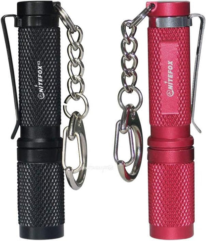 K3 Mini Small Keychain Flashlight with diffuser Bright 150 Lumens 3 Modes Multipurpose Waterproof for EDC,Reading,Dog Walk, Emergency (Black Red 2pcs)