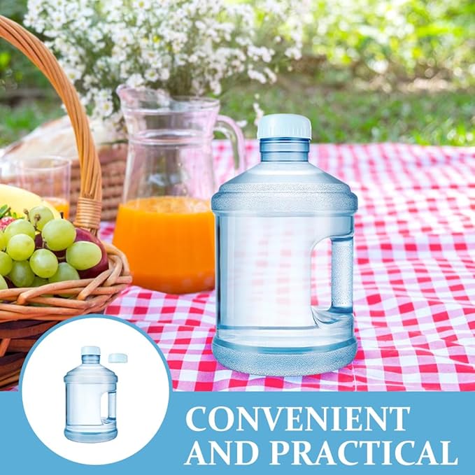 Kisangel 1Set Pure Bucket Water Jug 0.79Gallon Water Bottle Camping Kettle Bucket Empty Water Jug Portable Water Canteen for Travel Camping