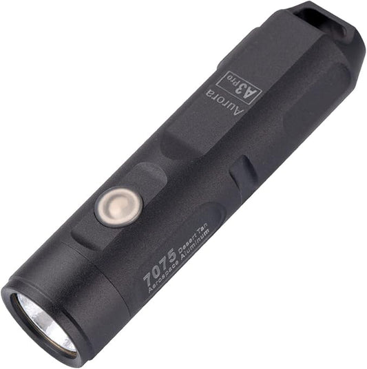 RovyVon Aurora A3 Pro 6500K EDC Flashlight, Max 700 Lumen Super Bright EDC Gear, 5 Mode, Micro USB Rechargeable with Pocket Clip(Black)