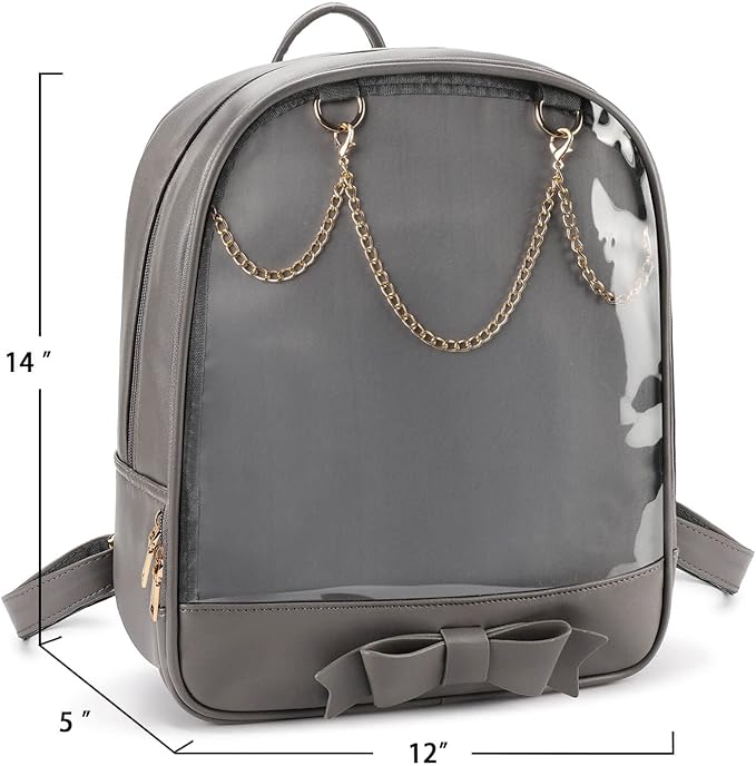 STEAMEDBUN Ita Bag Backpack Bowknot Kawaii Pin Display Backpack Bag with Insert