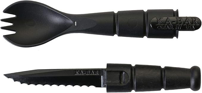 Kabar - Field KIT Spork/Knife - 3 Pac with 1 OD Green - 1 Black - and 1 Dark Brown
