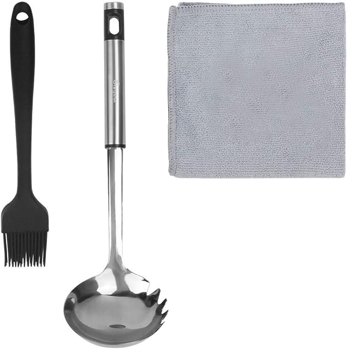 Bisgear Backpacking Camping Cookware Camp Kitchen Utensil BBQ Organizer Travel Mess Kit with Water Resistant Case, Cutting Board, Rice Paddle, Tongs, Scissors, Knife, Spork