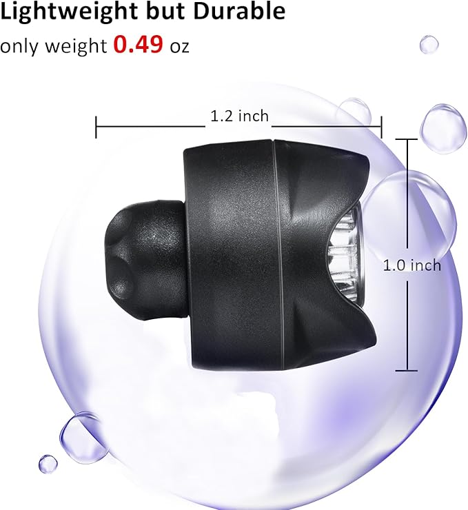 RAHAN Rechargeable Headlights for Croc 2pcs,Flashlights Attachment for Crocs, LED Shoes Light with 3 Light Modes for Dog Walking, Camping, Running, Suitable for Adults, Black
