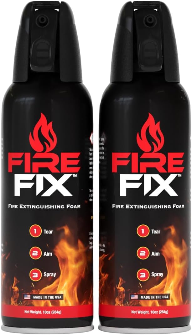 Fire Extinguisher for Home 2-Pack | Made in USA | Emergency Fire Spray Foam for Apartment, Boat, Camping, Car, House, Kitchen & Vehicle | Safety & Survival | Compact, Small, Safe & Easy Use