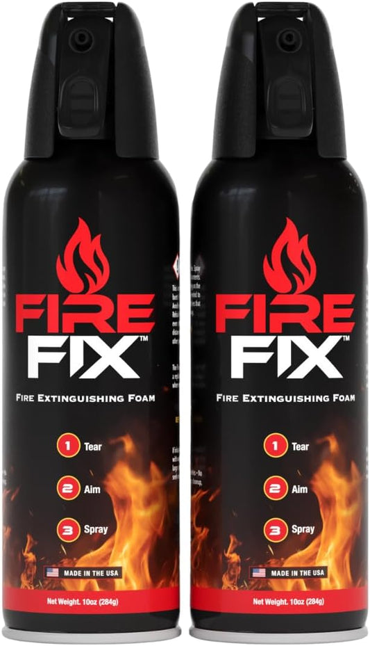 Fire Extinguisher for Home 2-Pack | Made in USA | Emergency Fire Spray Foam for Apartment, Boat, Camping, Car, House, Kitchen & Vehicle | Safety & Survival | Compact, Small, Safe & Easy Use
