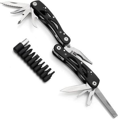 All In One Tool Multitool Needle Nose Plier, Stripper,Bottle Opener,Can Lifter,Cross Screwdriver,Knife,Saw Blade,File, Slotted Screwdrive For Outdoor, Survival, Camping, Hunting and Hiking