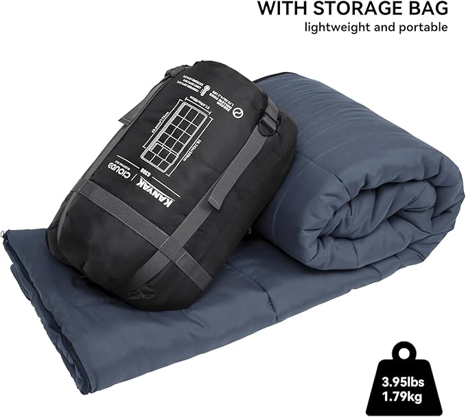 Envelope Sleeping Bag 3 Season Warm Weather Portable Compact Sleeping Bags for Adult Kids with Carry Bag for Camping Hiking Backpacking and Outdoors 59℉-77℉
