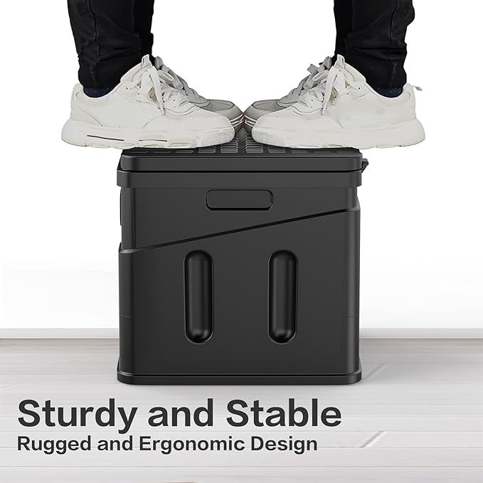 Portable Toilet,Camping Toilet Have Small Foldable Size. It is Compact Portable Toilet for Adults and Children. Suitable for Cars, Hiking, Beaches and Camping, Black