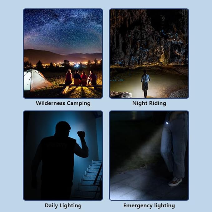 500 High Lumens Flashlight for Kids, 4 Pack Rechargeable Flashlights USB with 3 Modes for Camping Outdoors, Better Christmas Gift for Kids, Pocket Kids Flashlight