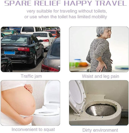 Female Urination Device,Reusable Silicone Female Urinal Foolproof Women Pee Funnel Allows Women to Pee Standing Up,Women's Urinal is The Perfect Companion for Travel and Outdoor (Purple)
