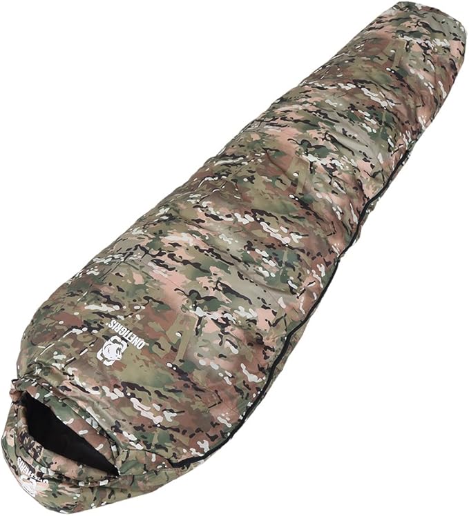 OneTigris Light Patrol 4 Season Mummy Sleeping Bag, 32°F Cold Weather Camping Bags for Camping Hiking Backpacking, Survival Gear