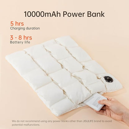JISULIFE Hand Warmers Rechargeable, 6 Gears Heated Gloves with Power Bank, Multi-Functions Heating Pad & Hand Warmers, Heated Gloves Gifts for Women, Kids, Hunting, Camping