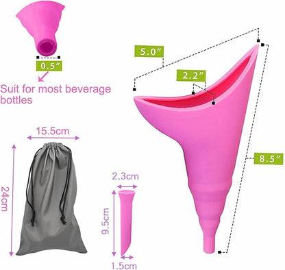 Female Urination Device, Female Urinal, Portable Women Pee Funnel, Reusable Silicone Funnel Urine Cups for Camping,Outdoor,Travel