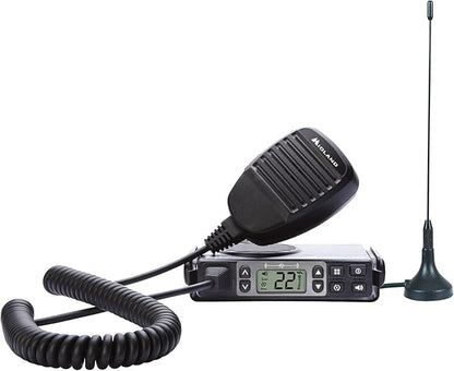 Midland – MXT105 - 5 Watt GMRS MicroMobile Two Way Radio - Off Roading Outdoor RZR Farm Trails Radio - External Magnetic Mount Antenna - NOAA Weather Alerts