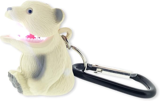 Big Discoveries WildLight Animal Carabiner Flashlight - Fun Mini Keychain Flash Lights for Kids, Nurses, Camping