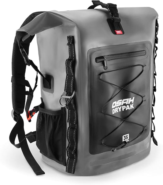 Waterproof Backpack Dry Bag 35L/55L – Heavy Duty Roll-Top Hiking Backpack for Travel, Kayaking, Boating, Camping, Rafting and Fishing