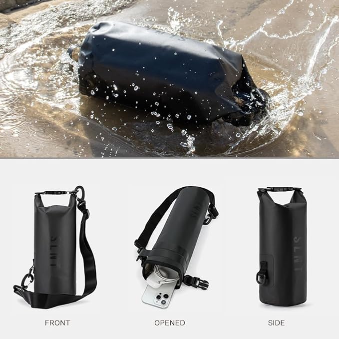 Silent Pocket SLNT Waterproof Faraday Dry Bag Military-Grade Nylon 2.5 Liter Faraday Bag - RFID Signal Blocking Dry Bag/Waterproof Backpack Protects Electronics from Water, Spying, Hacking