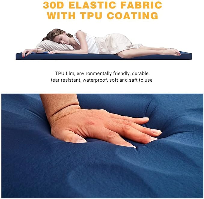 KingCamp Self Inflating Sleeping Pad for Camping Ultra Thick Double Single Foam Mattress High R Value Camping Air Pad Mat, Multi Colors & Sizes