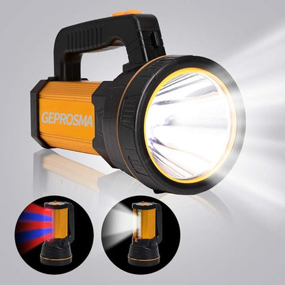 Powerful Led Flashlight High Lumens Rechargeable, Super Bright Handheld Spotlight Flashlight Large Ultra Long Lasting Portable High Power Big Searchlight