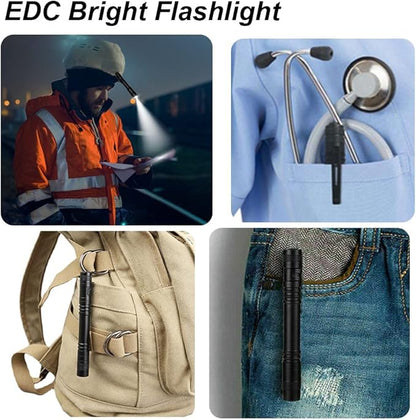 Pen Flashlight,5PCS Led Pen Light Flashlights with Clip,500 Lumen Mini Pocket Medical Penlight Inspection Flashlight