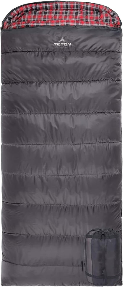 Teton Celsius XXL Sleeping Bag, Cold Weather Sleeping Bags for Adults and Kids, Camping Made Easy and Warm. Compression Sack Included, 35F, 25F, 0F, 20F Degree