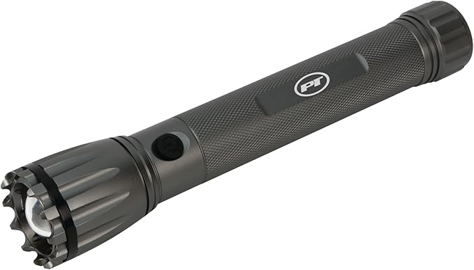 Performance Tool W2405 11-1/2-Inch FirePoint LED 2369 Lumen DuoFocus Silver Flashlight With Tactical Design