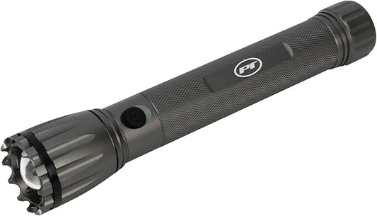 Performance Tool W2405 11-1/2-Inch FirePoint LED 2369 Lumen DuoFocus Silver Flashlight With Tactical Design