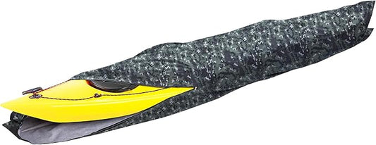 i COVER 13ft Kayak Cover- Water Proof Heavy Duty Kayaks/Canoe Covers Fits Canoes or Paddleboards up to 13ft Long and Beam Width up to 30in, Camo
