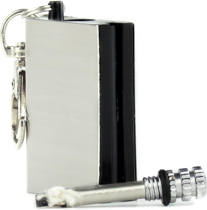 5 Pieces of Emergency Survival Camping Fire Starter Set, Forever Lighter, Flint Metal Match, Waterproof Keychain Permanent Match, Unlimited Waterproof Stick