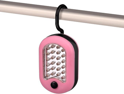 2-Pack Multi-Purpose Compact Work Light and Flashlight, Pink Color for Girls, Ladies and Women - Perfect Illumination for Roadside Emergency, Camping, General Household, Car and College Dormitory Use