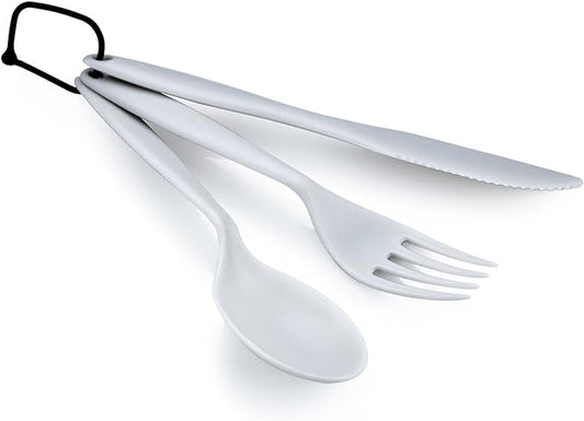 GSI Outdoors 3 Pc. Ring Cutlery Set- Eggshell, White