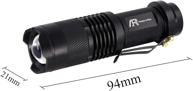 3 Pack Green Light Flashlight, Zoomable 3 Modes Mini Green LED Flashlight, Green Flashlight Torch for Hiking, Camping, Night Observation