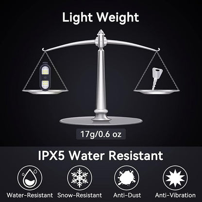 Christmas Clip on Flashlight, Running Light for Runners Rechargeable Safety Lights for Walking at Night Hands Free Flashlight Portable LED Work Light Warning Flashing Camping Hiking Walking Dog