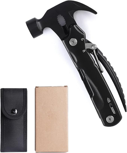 Gifts for Men 12 in 1 Hammer Multitool Pliers Bottle Opener Screwdrivers,Camping Accessories Survival Multi Tools for Hiking Outdoor for Adults Him Boyfriend Husband Grandpa Women Birthday