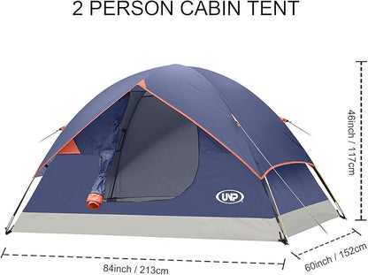 UNP Camping Tent 2/3/4/6 Person Dome Tent, Easy to Set Up for Camping, Lightweight Camping Tent, Portable Camping Tent for Outdoor and Backpacking Beaches