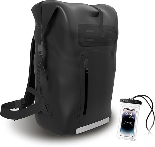 Waterproof Backpack，Heavy Duty Hiking Backpack，35/55/85L dry bag backpack waterproof for Men，Roll-Top Closure，for Kayaking, Travel, Hiking, Fishing, Camping, Motorcycles (black, 35L)
