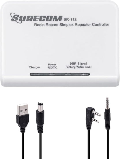 Mcbazel Surecom SR-112 Cross Band Radio Simplex Repeater Controller with K Plug 46-K Cable for Kenwood PUXING WOUXUN QUANSHENG