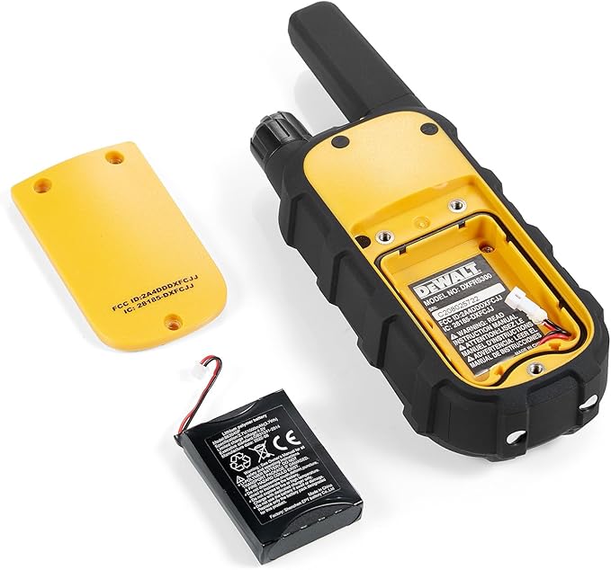 DEWALT DXFRS300 1 Watt Heavy Duty Walkie Talkies with Headsets - Waterproof, Shock Resistant, Long Range & Rechargeable Two-Way Radio with VOX (4 Pack) (2DXFRS300-SV1)