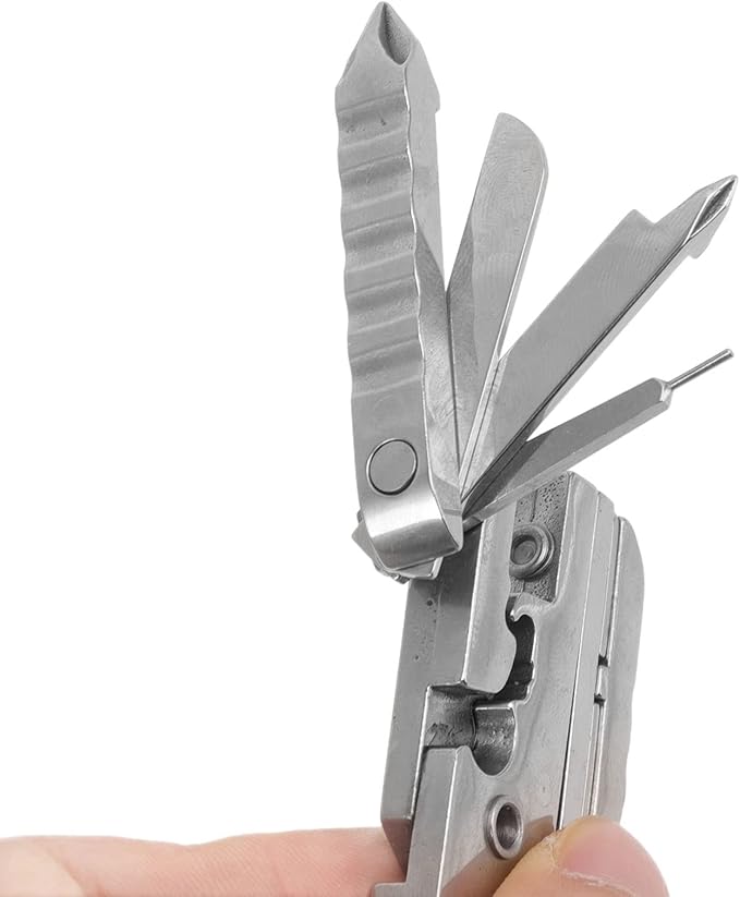 15 in 1 Multi Tool, Stainless Steel Multifunction EDC Folding Utility Pocket Tool Outdoor Pliers Screwdriver Tool Combination